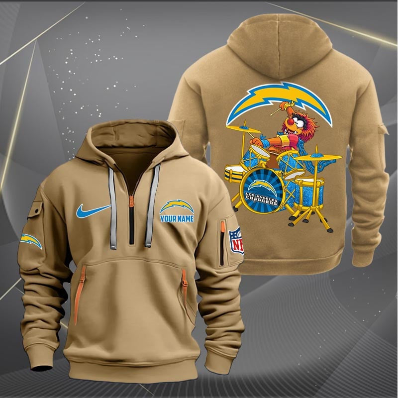 Los Angeles Chargers Premium Personalized Quarter Zip Hoodie AZBTCQZH000016