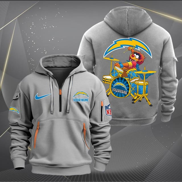 Los Angeles Chargers Premium Personalized Quarter Zip Hoodie AZBTCQZH000016