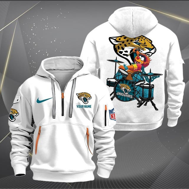 Jacksonville Jaguars Premium Personalized Quarter Zip Hoodie AZBTCQZH000015