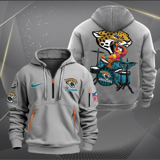 Jacksonville Jaguars Premium Personalized Quarter Zip Hoodie AZBTCQZH000015