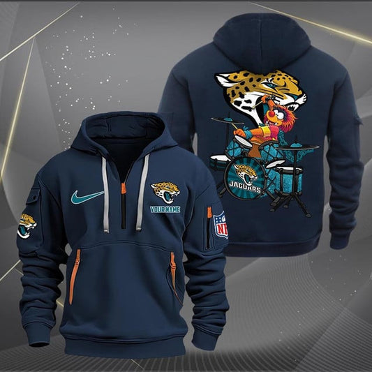 Jacksonville Jaguars Premium Personalized Quarter Zip Hoodie AZBTCQZH000015