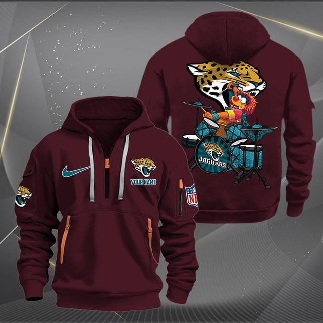 Jacksonville Jaguars Premium Personalized Quarter Zip Hoodie AZBTCQZH000015
