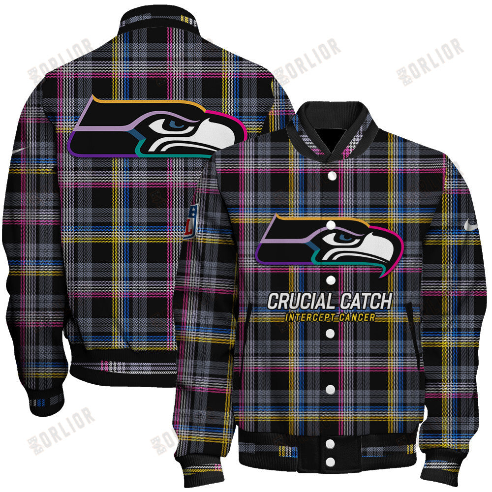 Seattle Seahawks Personalized Unisex Varsity Jacket AZBTVJK000313