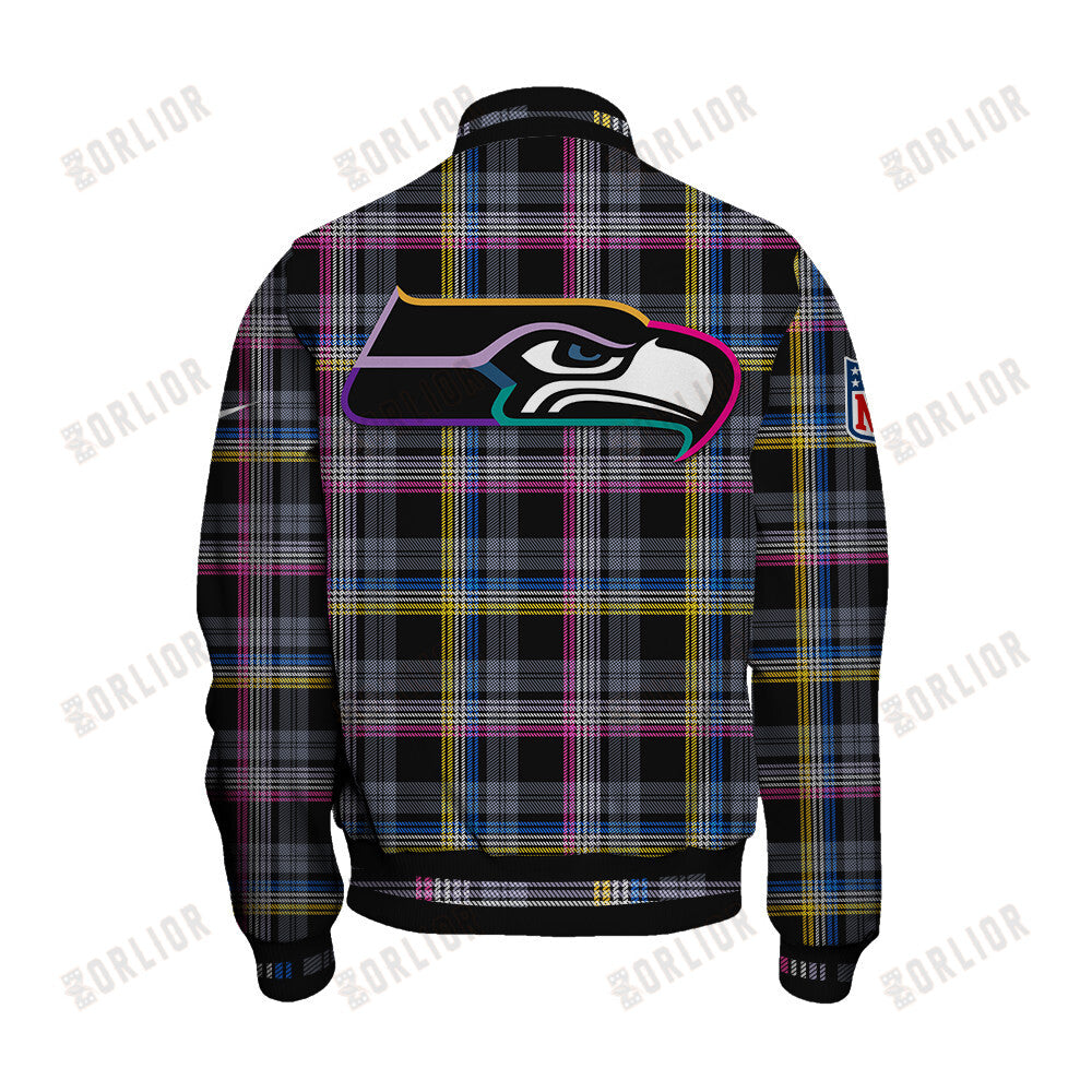 Seattle Seahawks Personalized Unisex Varsity Jacket AZBTVJK000313