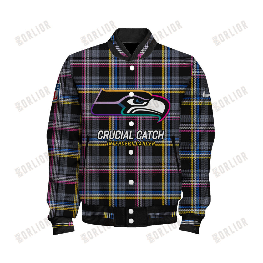 Seattle Seahawks Personalized Unisex Varsity Jacket AZBTVJK000313