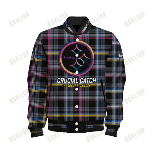 Pittsburgh Steelers Personalized Unisex Varsity Jacket AZBTVJK000315