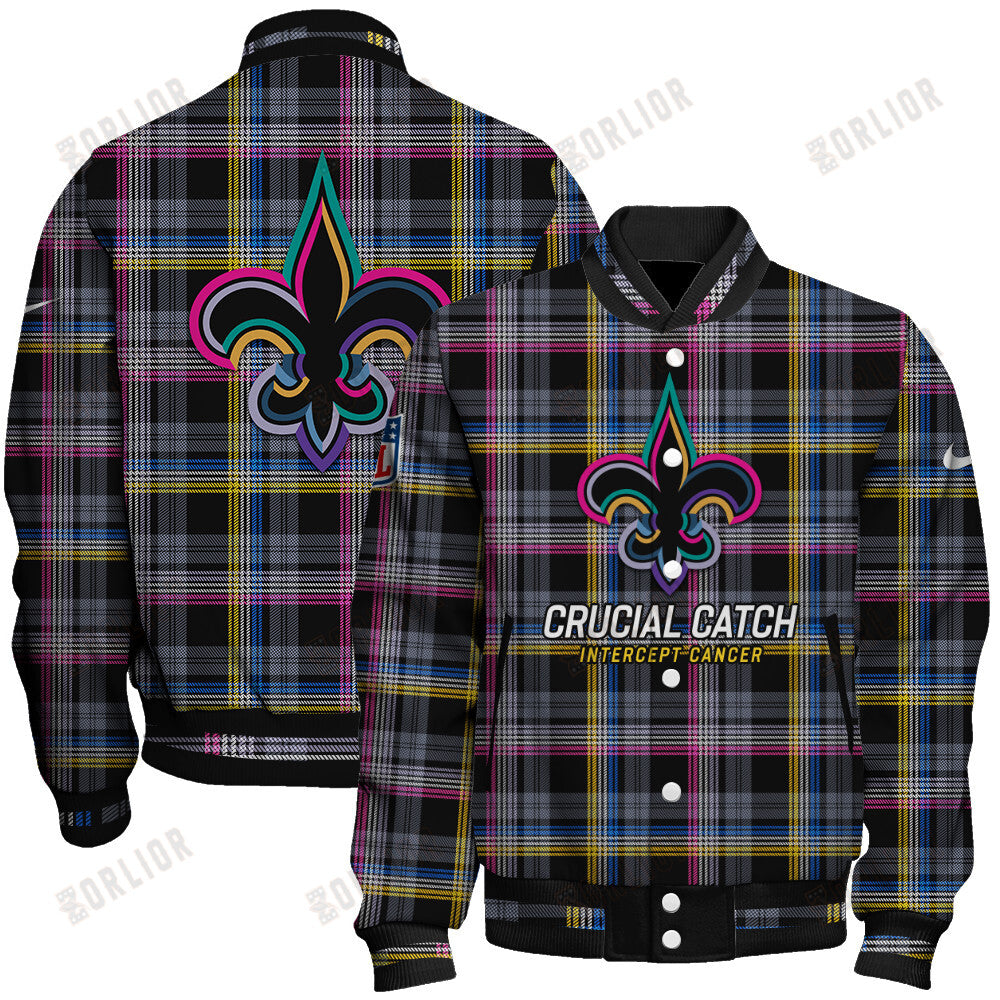 New Orleans Saints Personalized Unisex Varsity Jacket AZBTVJK000319