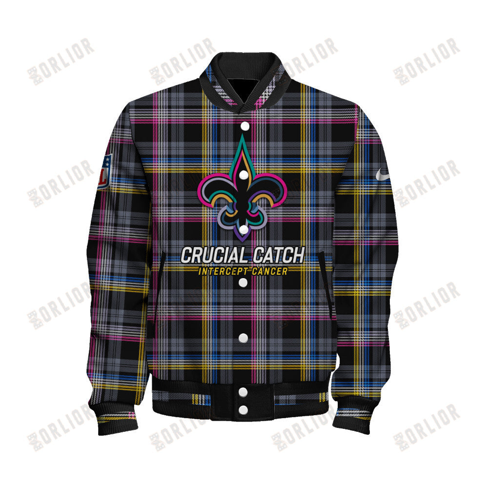 New Orleans Saints Personalized Unisex Varsity Jacket AZBTVJK000319