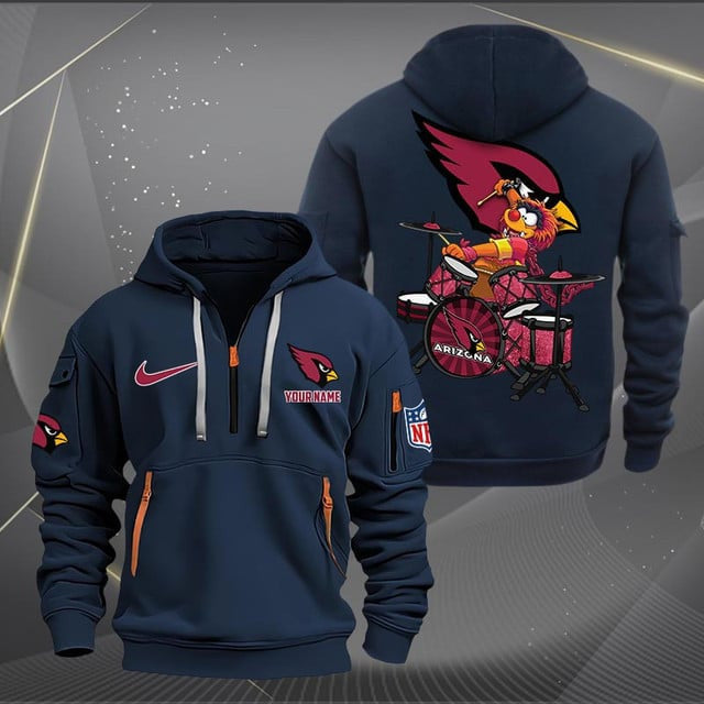 Arizona Cardinals Premium Personalized Quarter Zip Hoodie AZBTCQZH000001