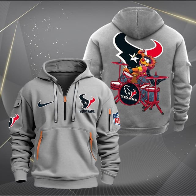 Houston Texans Premium Personalized Quarter Zip Hoodie AZBTCQZH000013