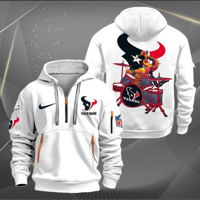 Houston Texans Premium Personalized Quarter Zip Hoodie AZBTCQZH000013
