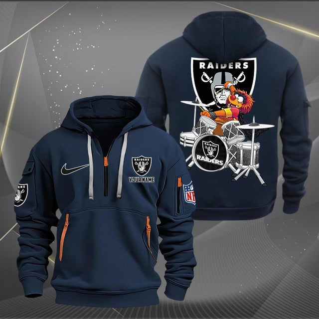 Las Vegas Raiders Premium Personalized Quarter Zip Hoodie AZBTCQZH000017
