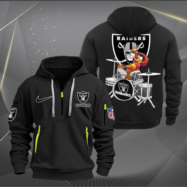 Las Vegas Raiders Premium Personalized Quarter Zip Hoodie AZBTCQZH000017