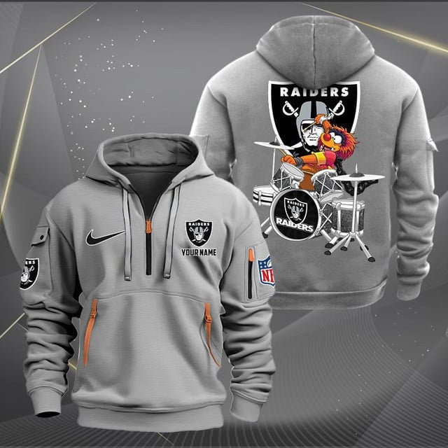 Las Vegas Raiders Premium Personalized Quarter Zip Hoodie AZBTCQZH000017