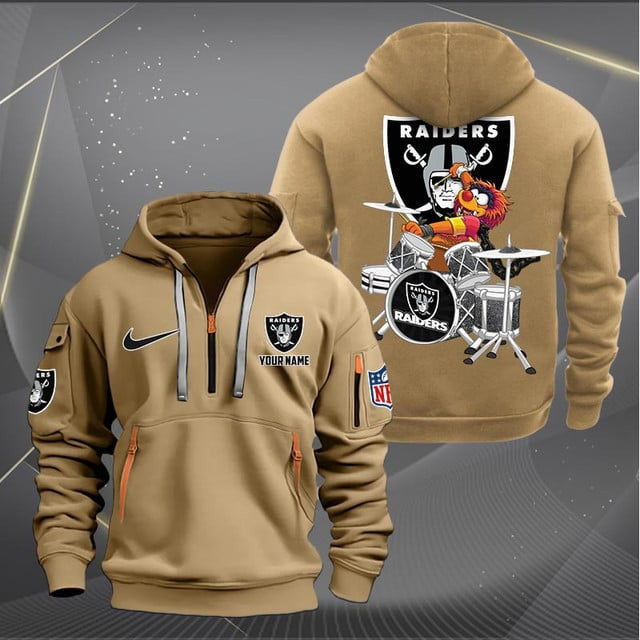 Las Vegas Raiders Premium Personalized Quarter Zip Hoodie AZBTCQZH000017