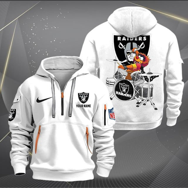 Las Vegas Raiders Premium Personalized Quarter Zip Hoodie AZBTCQZH000017