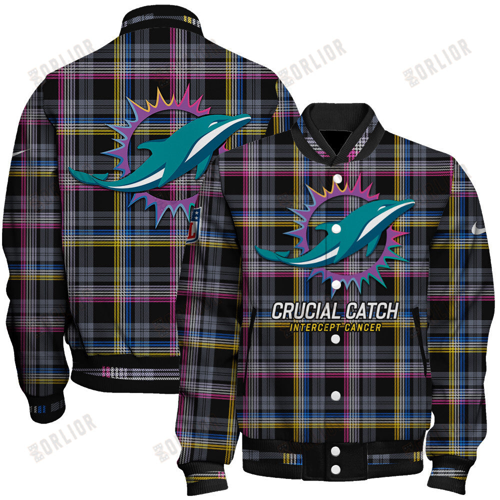 Miami Dolphins Personalized Unisex Varsity Jacket AZBTVJK000322
