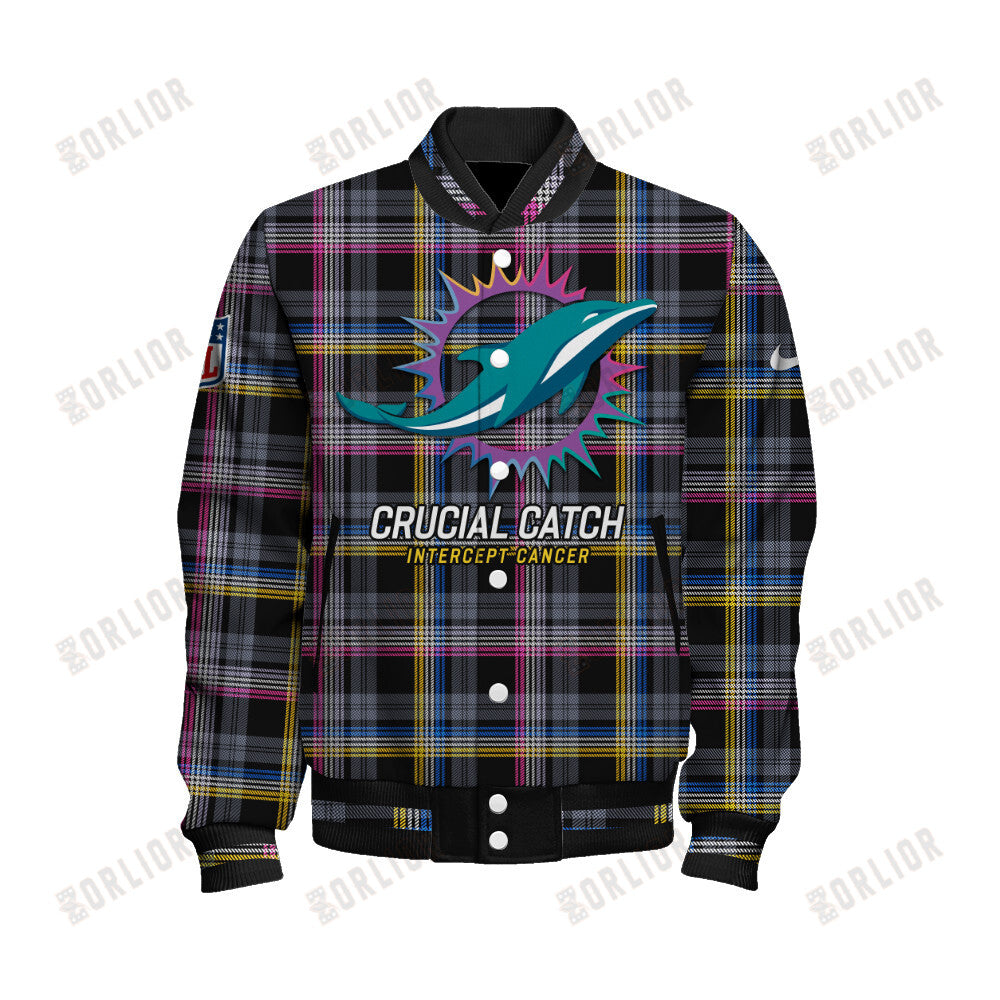 Miami Dolphins Personalized Unisex Varsity Jacket AZBTVJK000322
