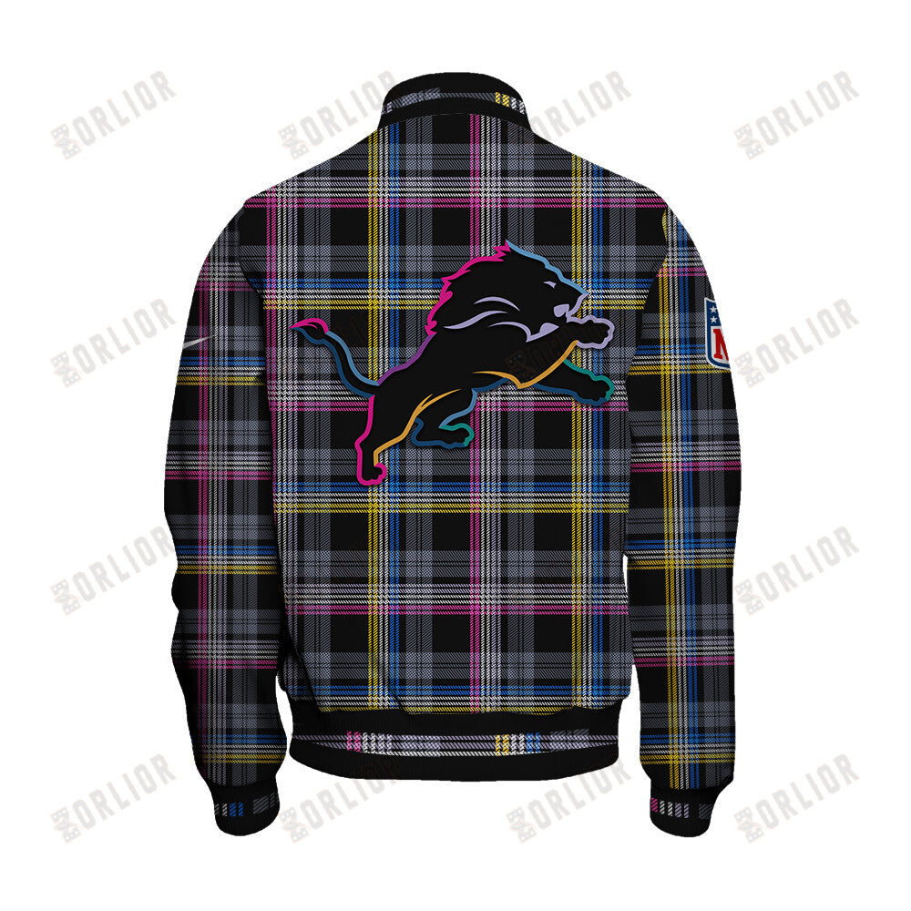 Detroit Lions Personalized Unisex Varsity Jacket AZBTVJK000331