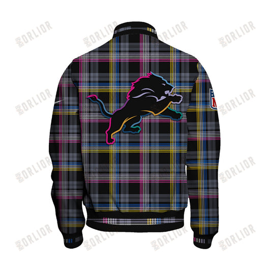 Detroit Lions Personalized Unisex Varsity Jacket AZBTVJK000331