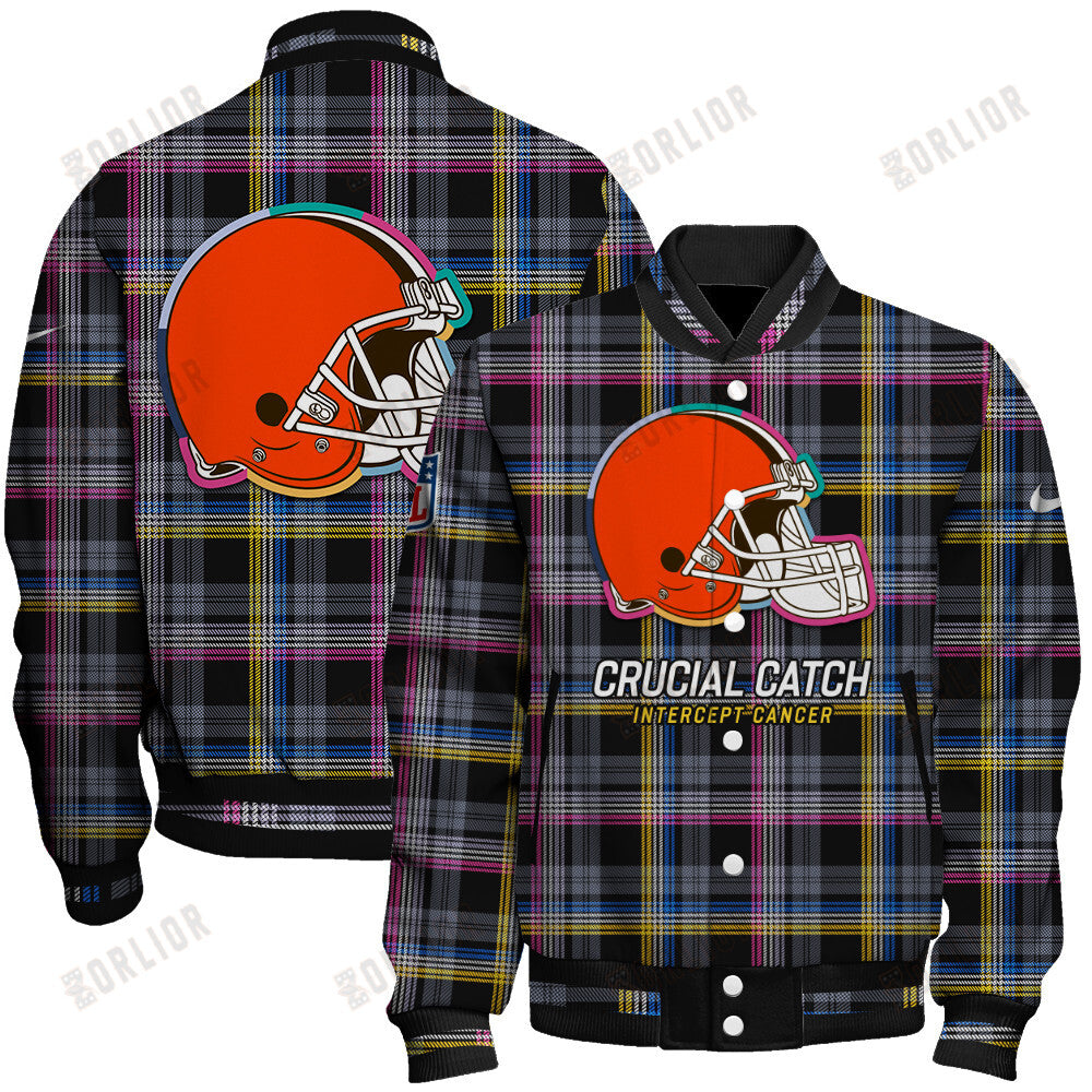 Cleveland Browns Personalized Unisex Varsity Jacket AZBTVJK000334