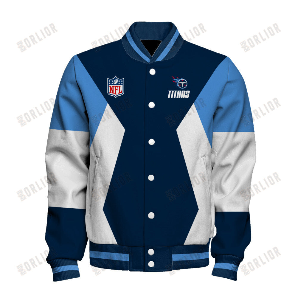 Tennessee Titans Unique Design Unisex Varsity Jacket AZBTVJK000235