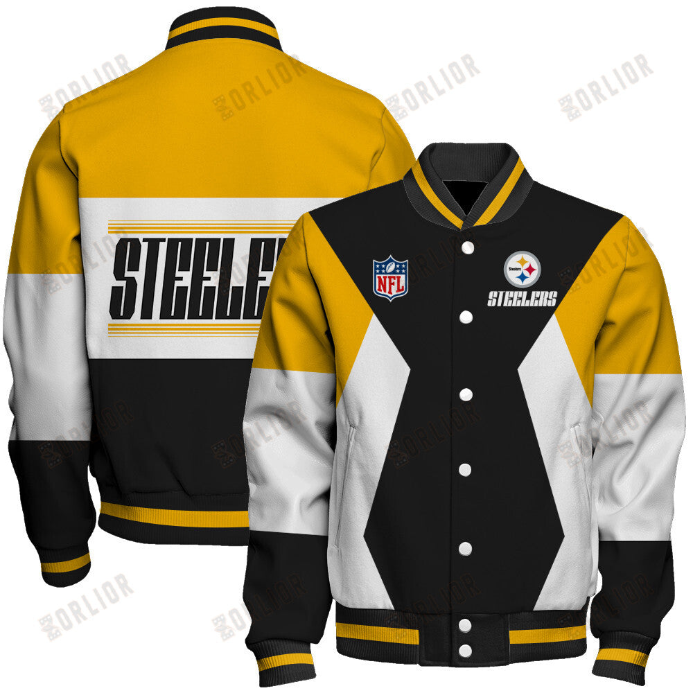 Pittsburgh Steelers Unique Design Unisex Varsity Jacket AZBTVJK000239