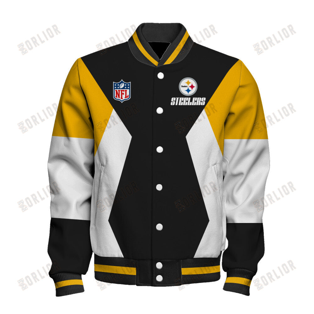 Pittsburgh Steelers Unique Design Unisex Varsity Jacket AZBTVJK000239