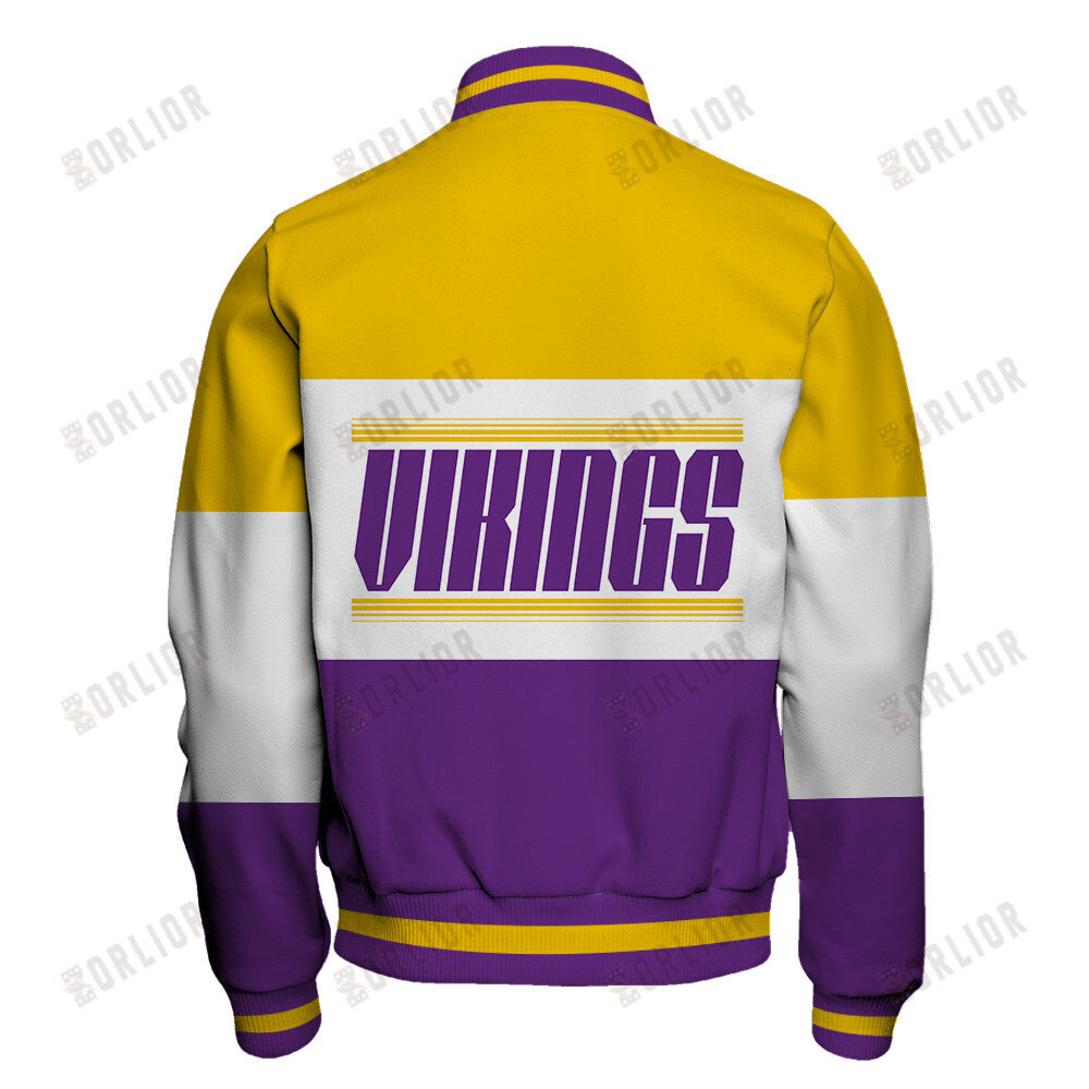 Minnesota Vikings Unique Design Unisex Varsity Jacket AZBTVJK000245