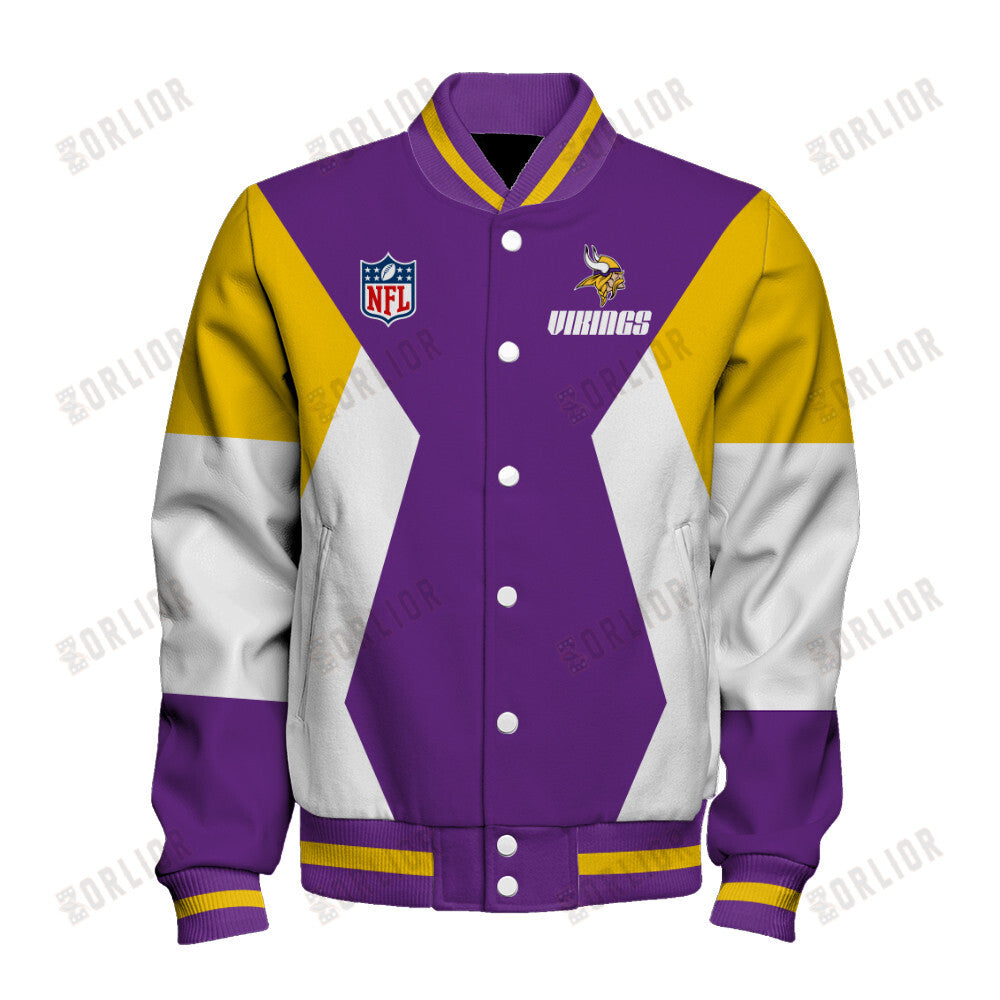 Minnesota Vikings Unique Design Unisex Varsity Jacket AZBTVJK000245