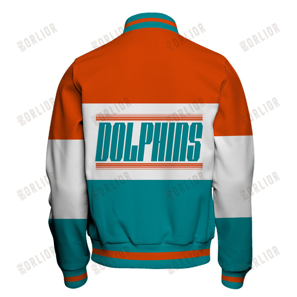 Miami Dolphins Unique Design Unisex Varsity Jacket AZBTVJK000246