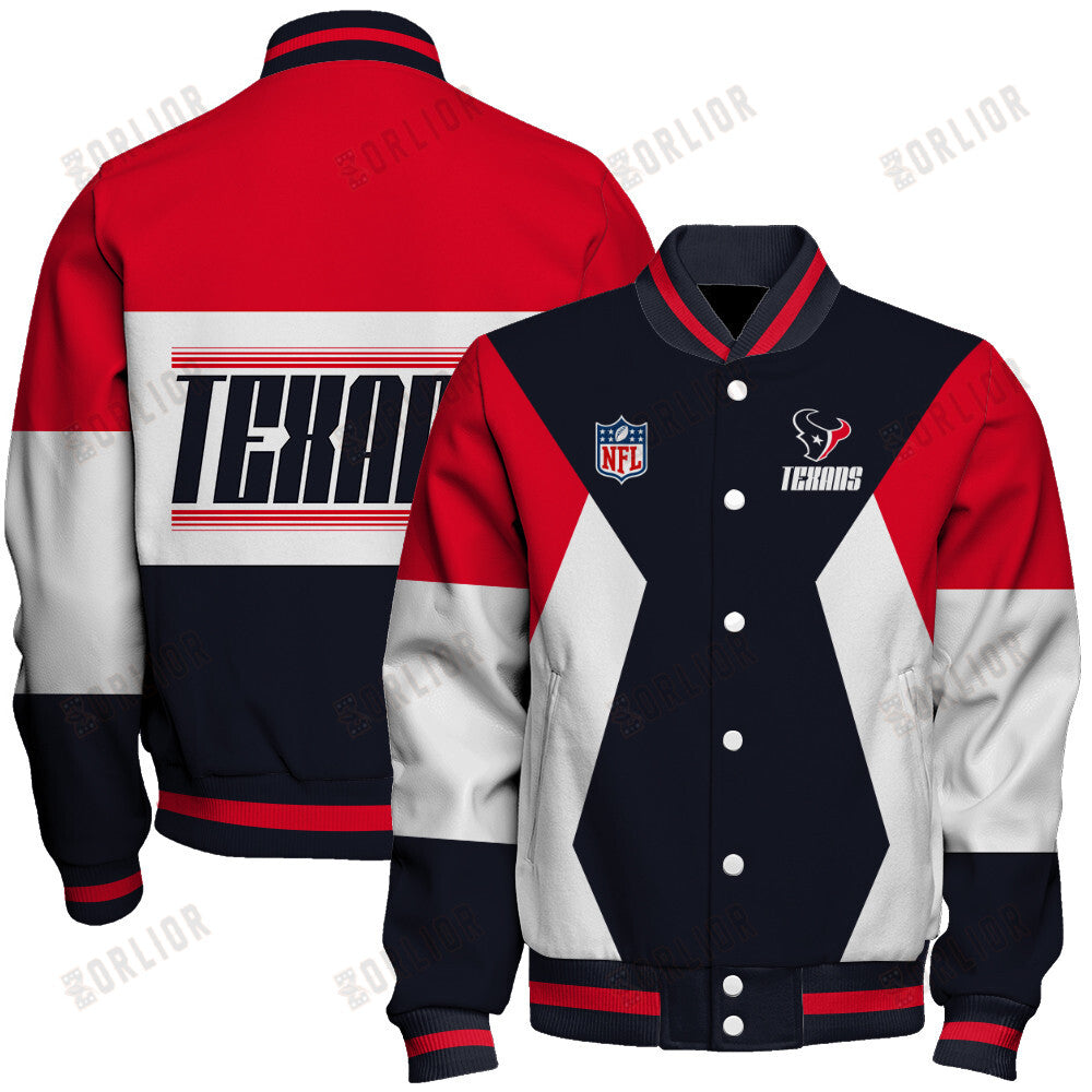 Houston Texans Unique Design Unisex Varsity Jacket AZBTVJK000253