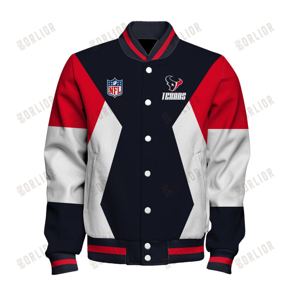 Houston Texans Unique Design Unisex Varsity Jacket AZBTVJK000253