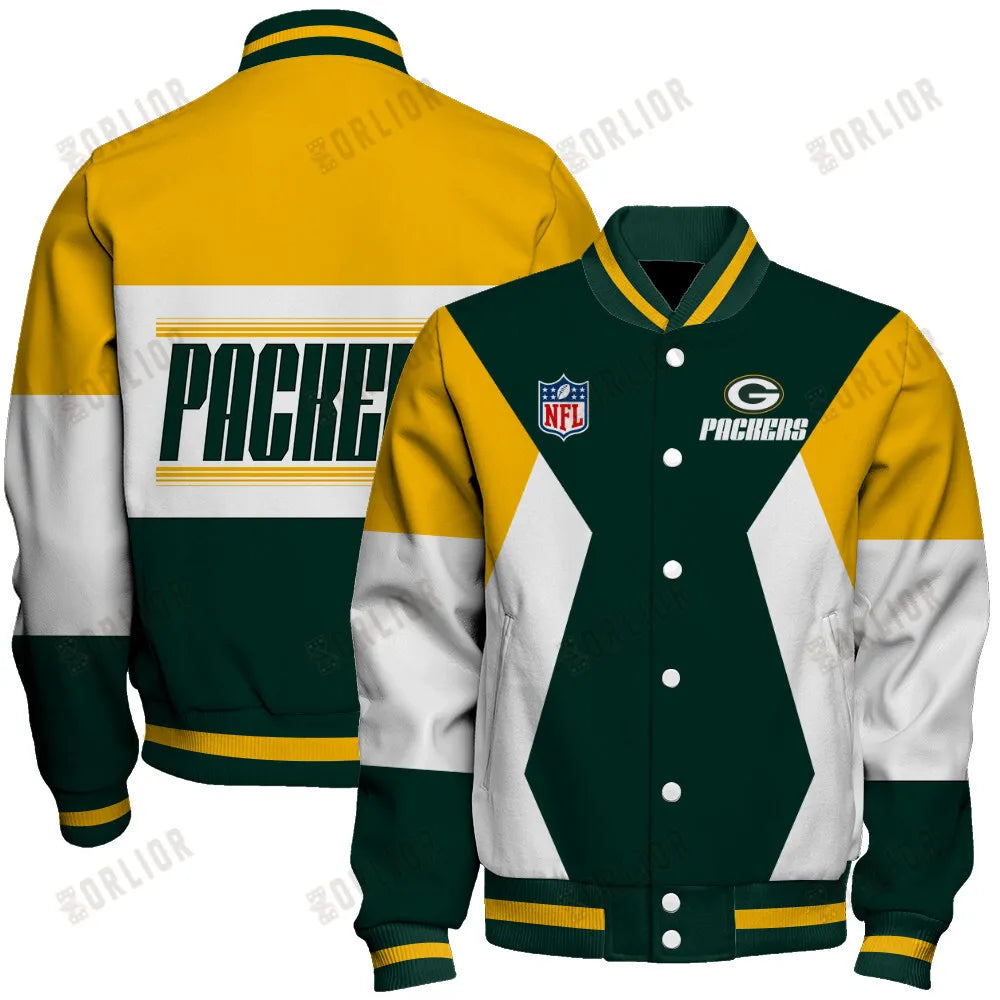 Green Bay Packers Unique Design Unisex Varsity Jacket AZBTVJK000254