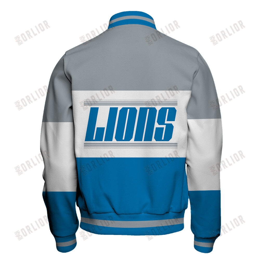 Detroit Lions Unique Design Unisex Varsity Jacket AZBTVJK000255