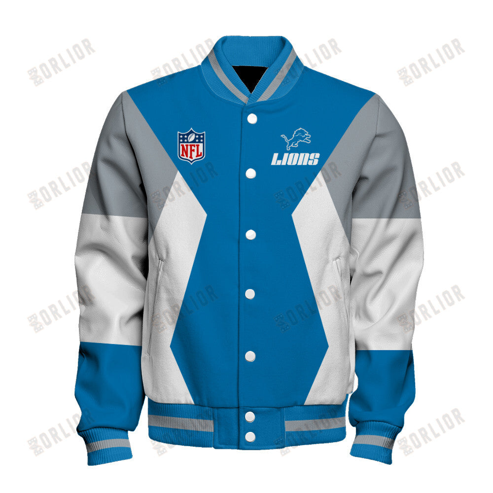 Detroit Lions Unique Design Unisex Varsity Jacket AZBTVJK000255