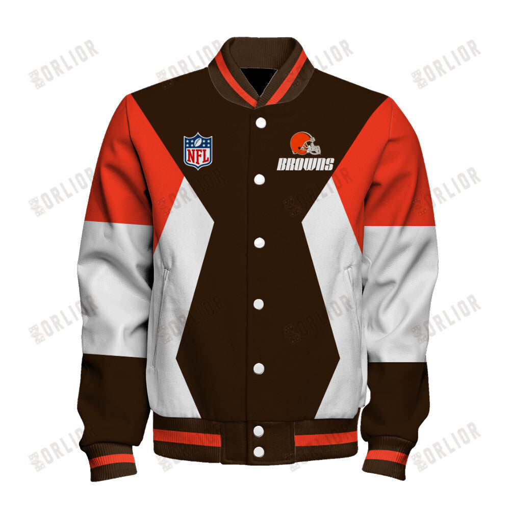 Cleveland Browns Unique Design Unisex Varsity Jacket AZBTVJK000258