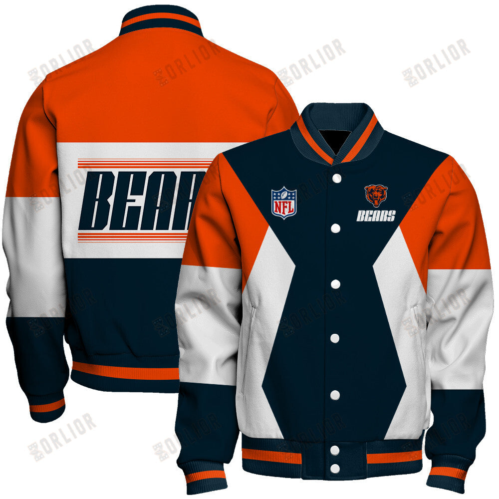 Chicago Bears Unique Design Unisex Varsity Jacket AZBTVJK000261
