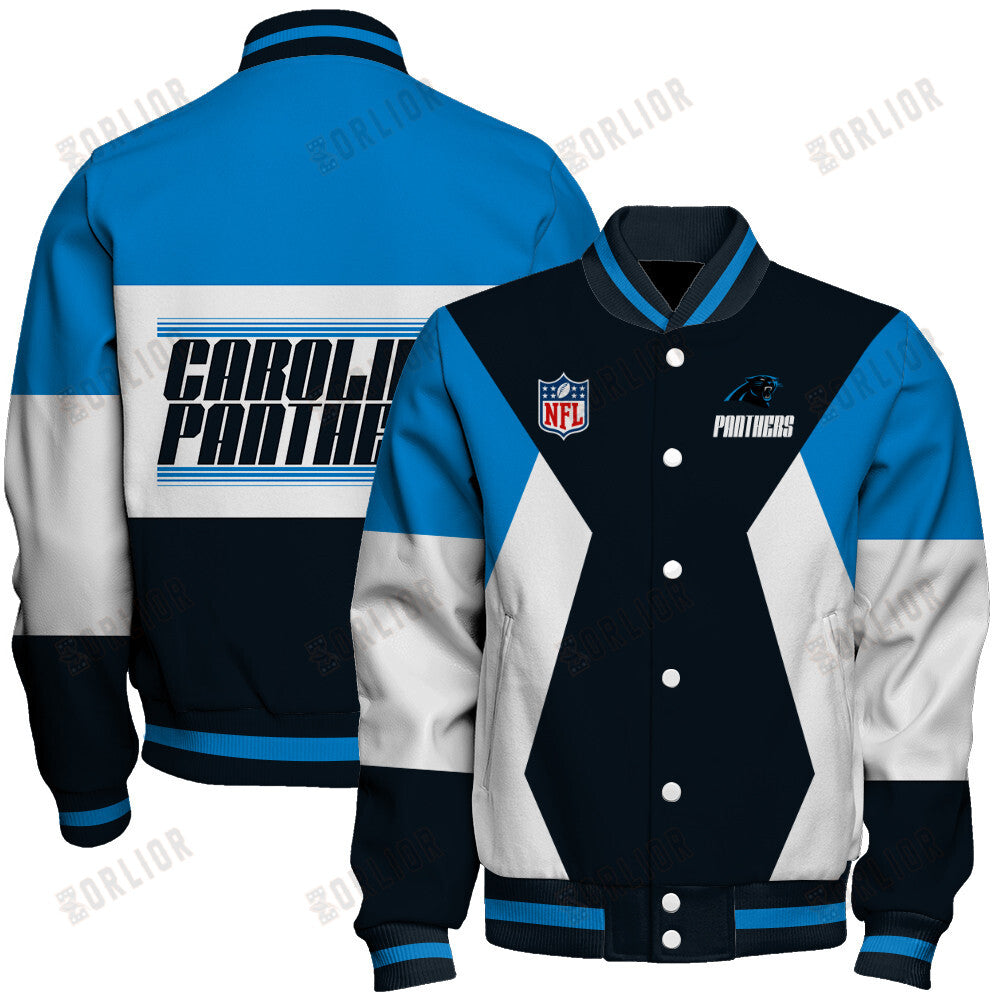Carolina Panthers Unique Design Unisex Varsity Jacket AZBTVJK000262