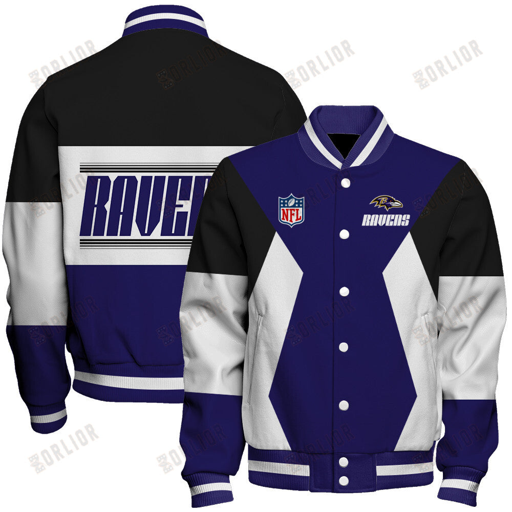 Baltimore Ravens Unique Design Unisex Varsity Jacket AZBTVJK000264