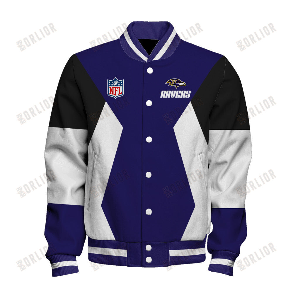 Baltimore Ravens Unique Design Unisex Varsity Jacket AZBTVJK000264