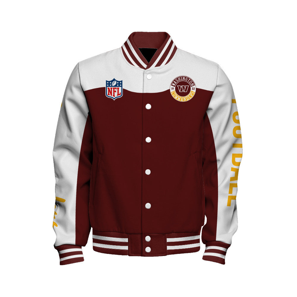 Washington Commanders Unisex Athletic Legacy Varsity Jacket AZBTVJK000170