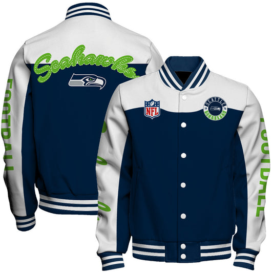 Seattle Seahawks Unisex Athletic Legacy Varsity Jacket AZBTVJK000173