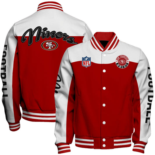 San Francisco 49ers Unisex Athletic Legacy Varsity Jacket AZBTVJK000174