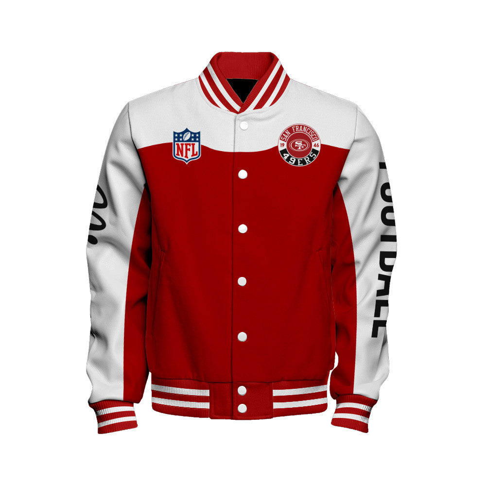 San Francisco 49ers Unisex Athletic Legacy Varsity Jacket AZBTVJK000174