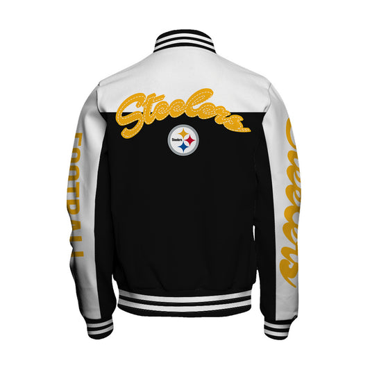Pittsburgh Steelers Unisex Athletic Legacy Varsity Jacket AZBTVJK000175