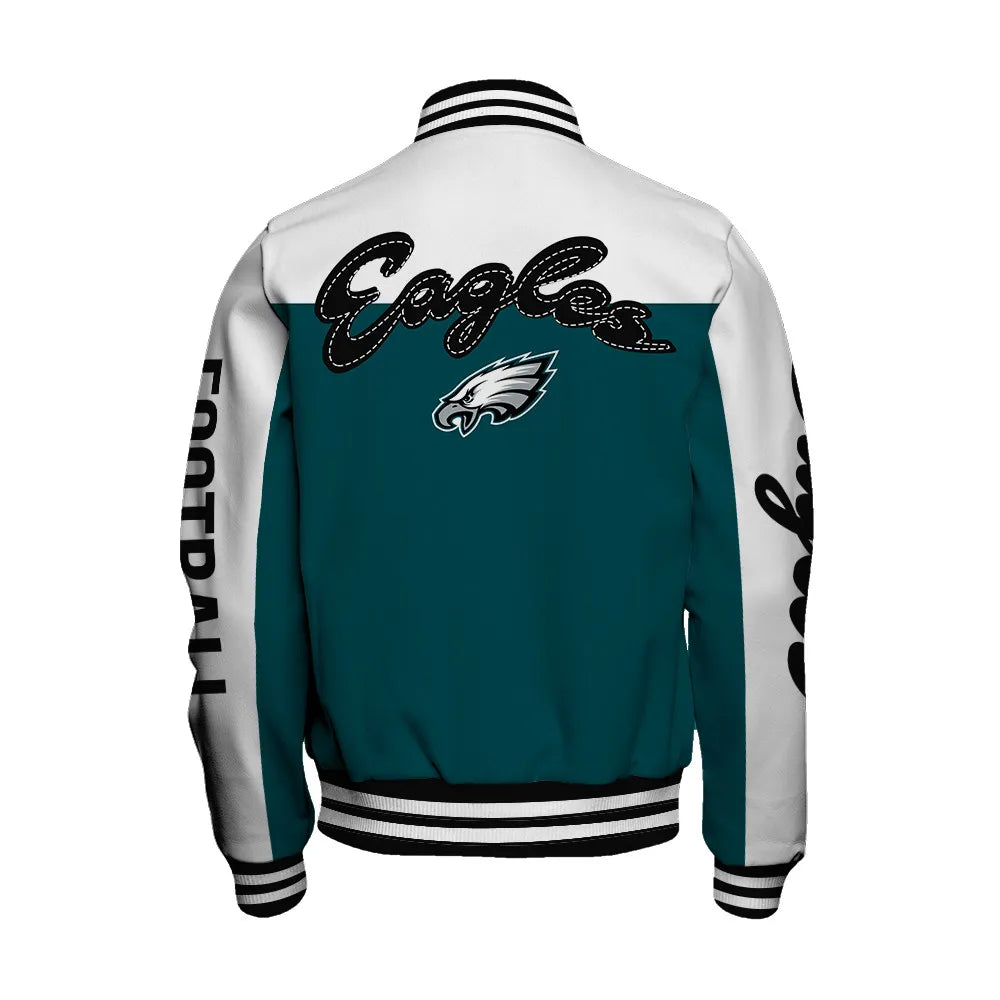 Philadelphia Eagles Unisex Athletic Legacy Varsity Jacket AZBTVJK000176