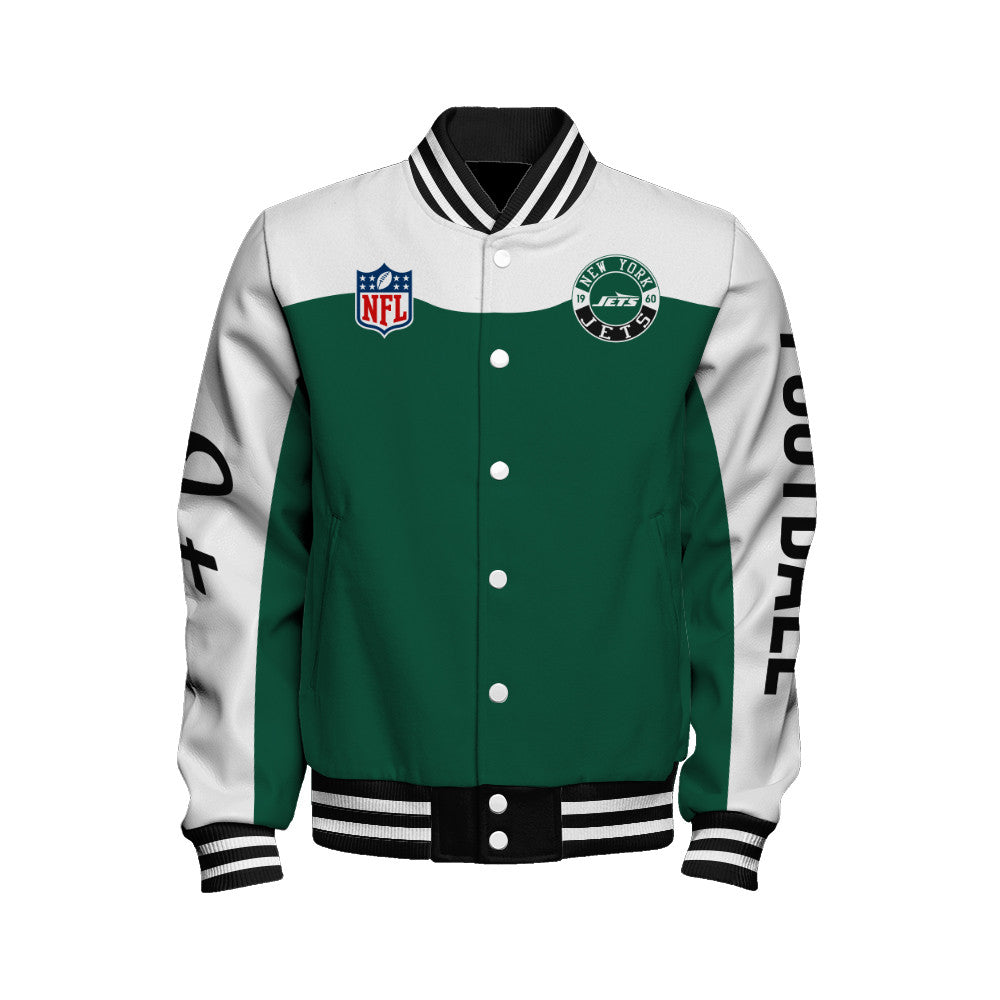 New York Jets Unisex Athletic Legacy Varsity Jacket AZBTVJK000177