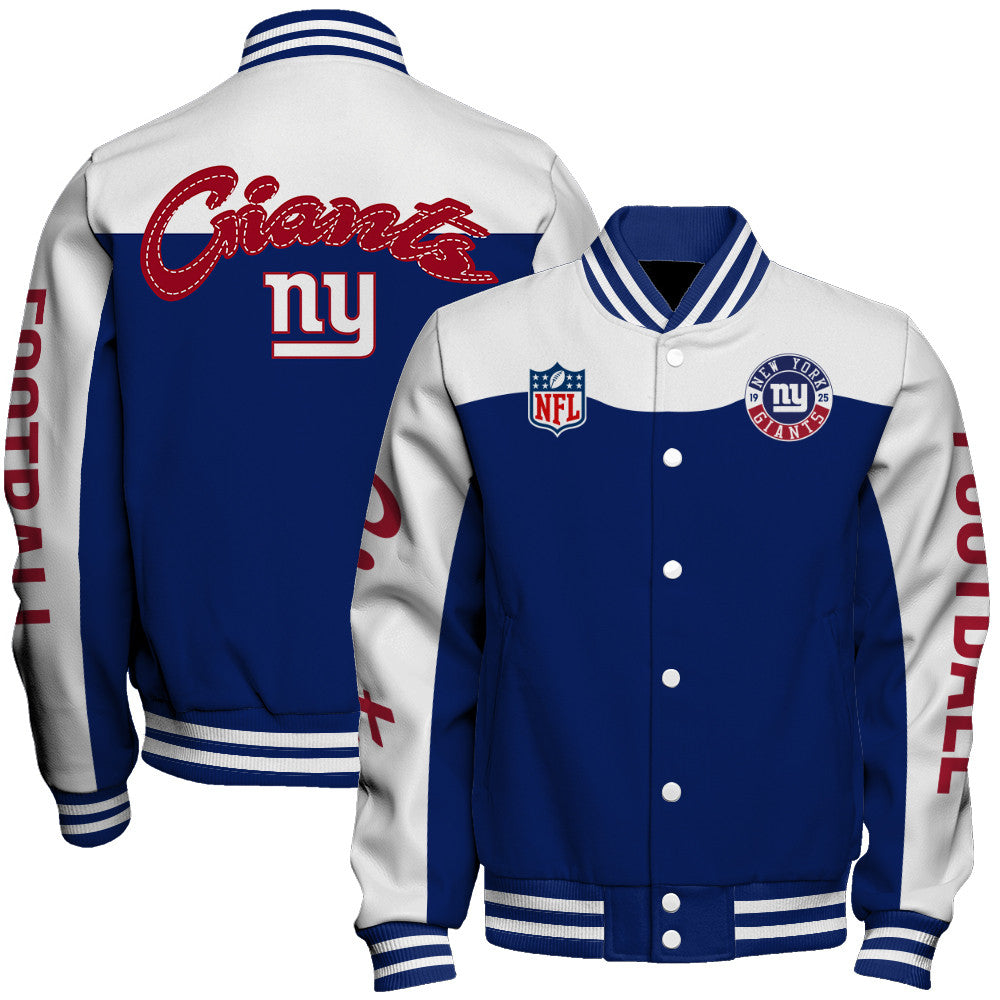 New York Giants Unisex Athletic Legacy Varsity Jacket AZBTVJK000178
