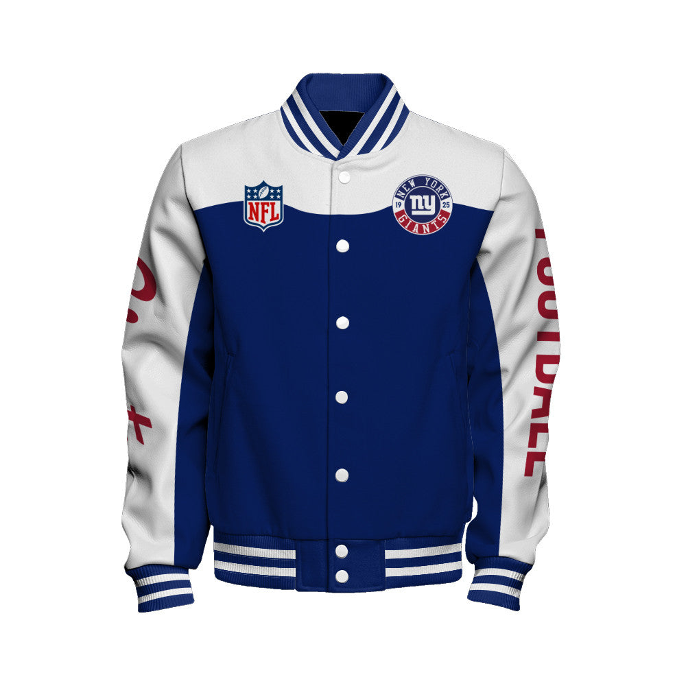 New York Giants Unisex Athletic Legacy Varsity Jacket AZBTVJK000178